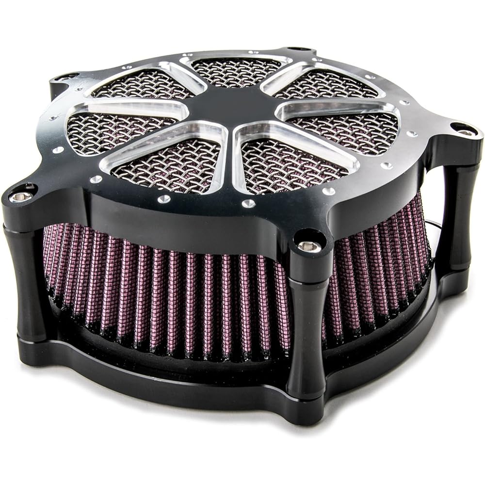 Krator Turbine Edge Cut Air Intake Kit Compatible with Harley Sportster XL1200 Iron 883 Forty Eight Sportster Forty-Eight XL1200X 2010-2017