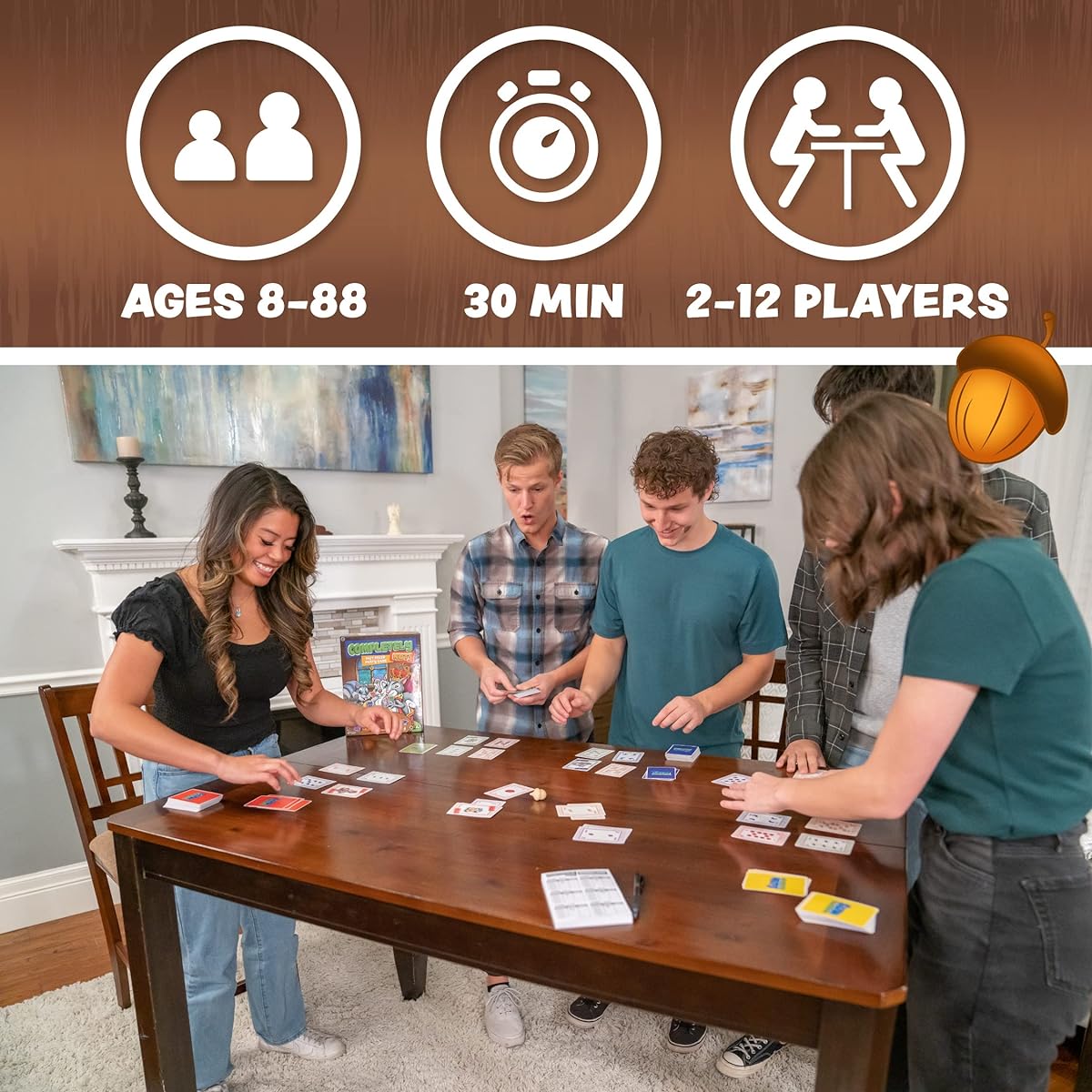 Completely Nuts - The Family Game of Speed and Fun - Be The First to Play Your Cards and Grab The Nut