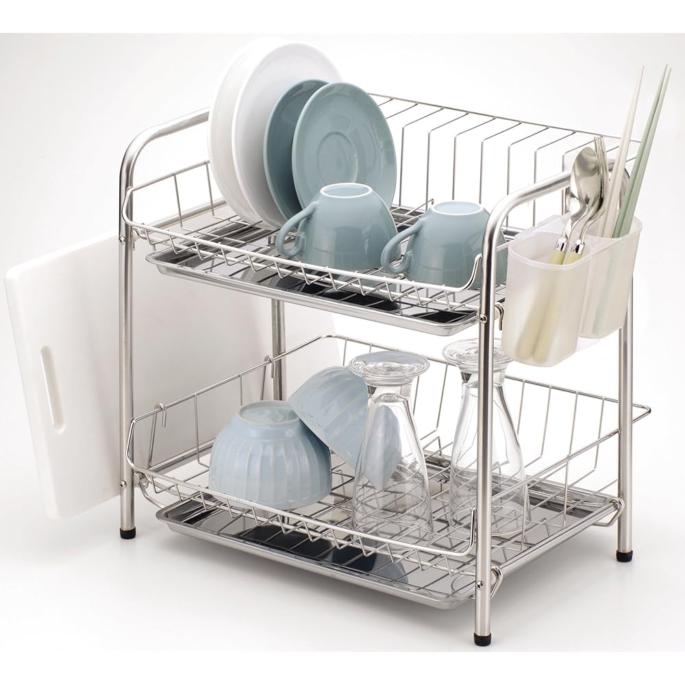 Pearl Metal Resin Tableware Drainer Basket 2 Tier Stainless Steel Actia H-6109