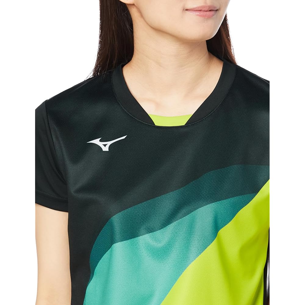 Mizuno 62JAA701 Women's Tennis Wear, Game Shirt, Sweat Absorbent, Quick Drying, Easy to Move, Soft Tennis Wear