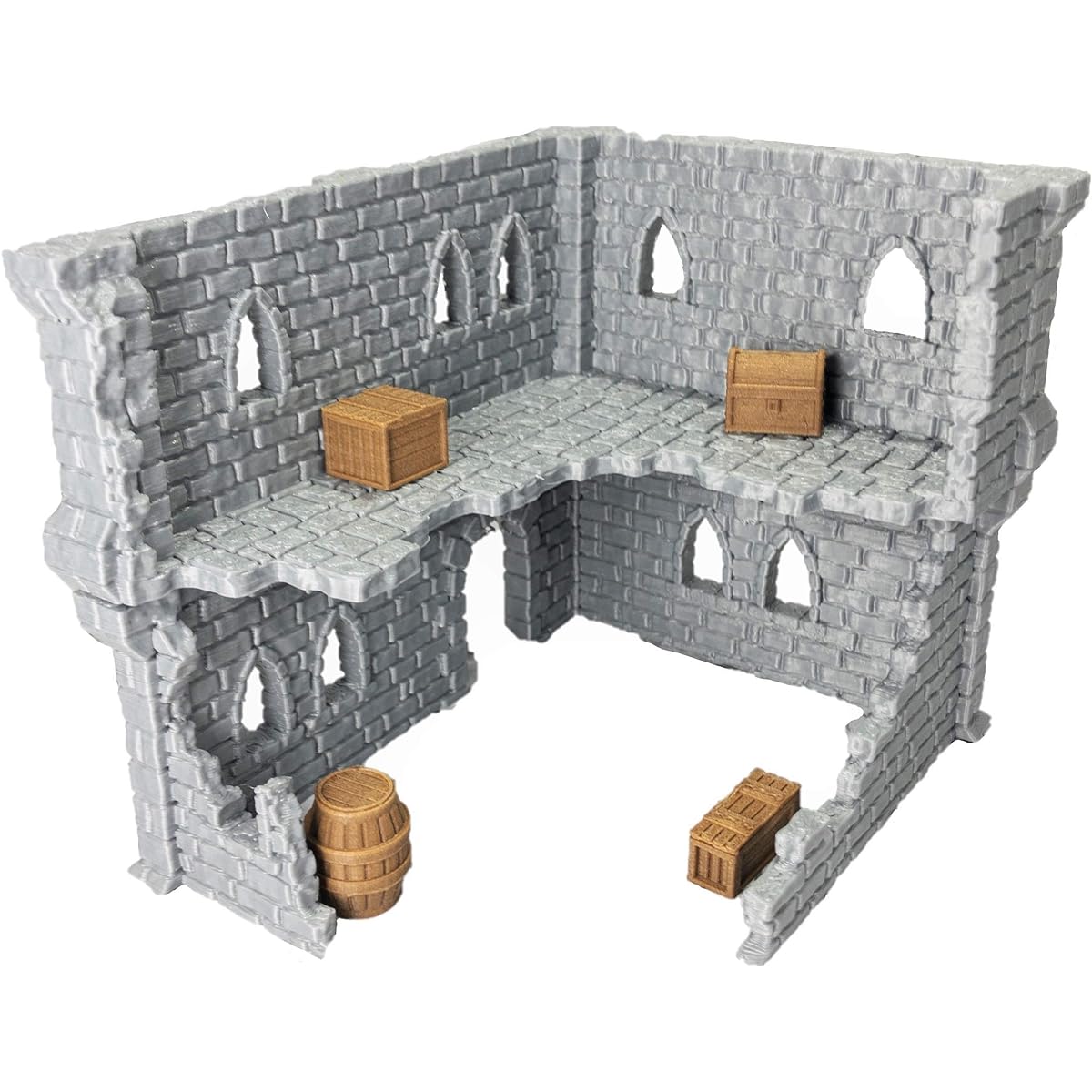 Extruded Gaming Building Ruins Set 2B