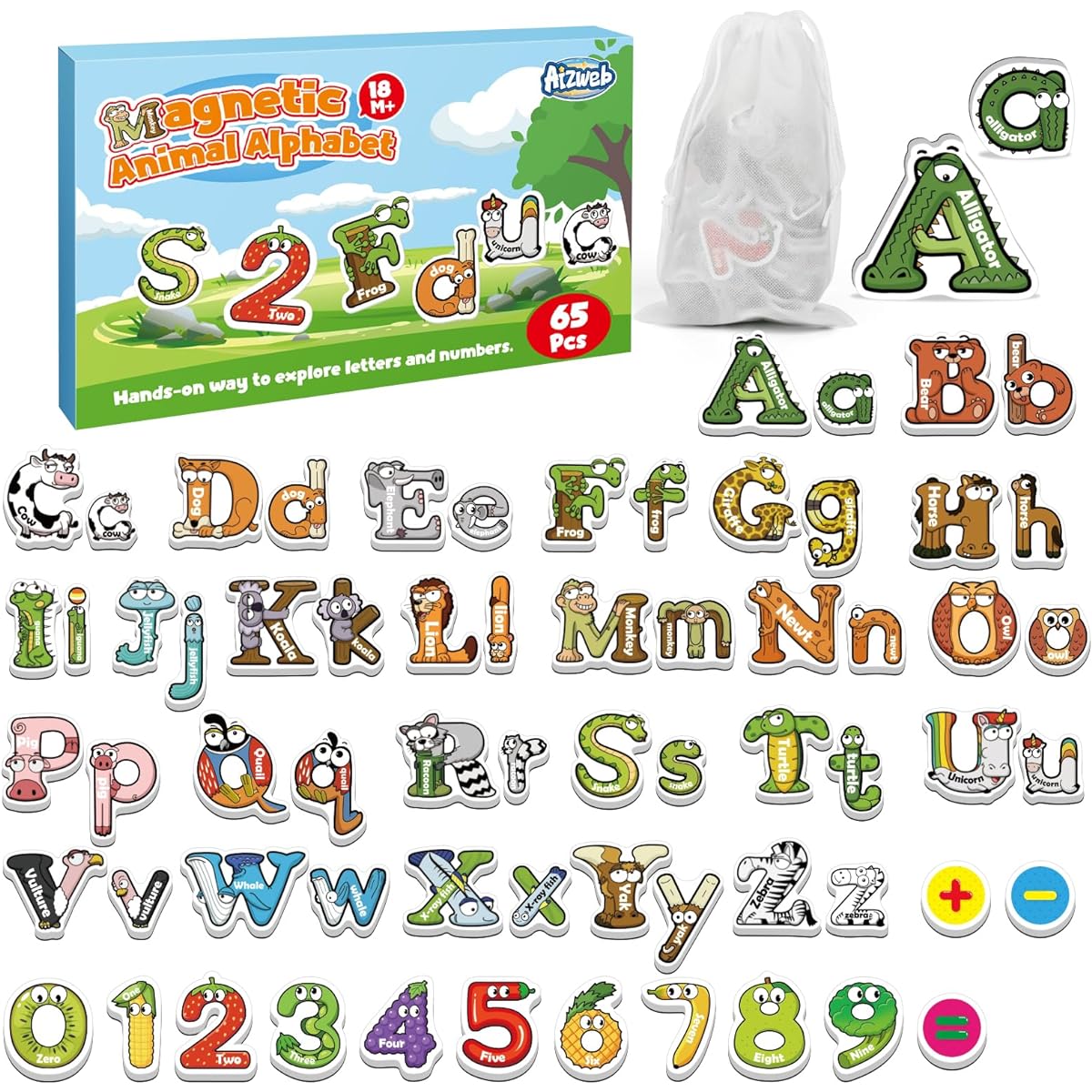 Aizweb magnetic letters and numbers