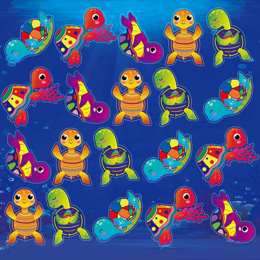 500 Pcs Turtle Stickers for Kids Colorful Tiny Turtle Shapes Stickers for Toddlers Adults Teachers Reward Stickers Classroom Decorations School Incentives Ocean Party Favors
