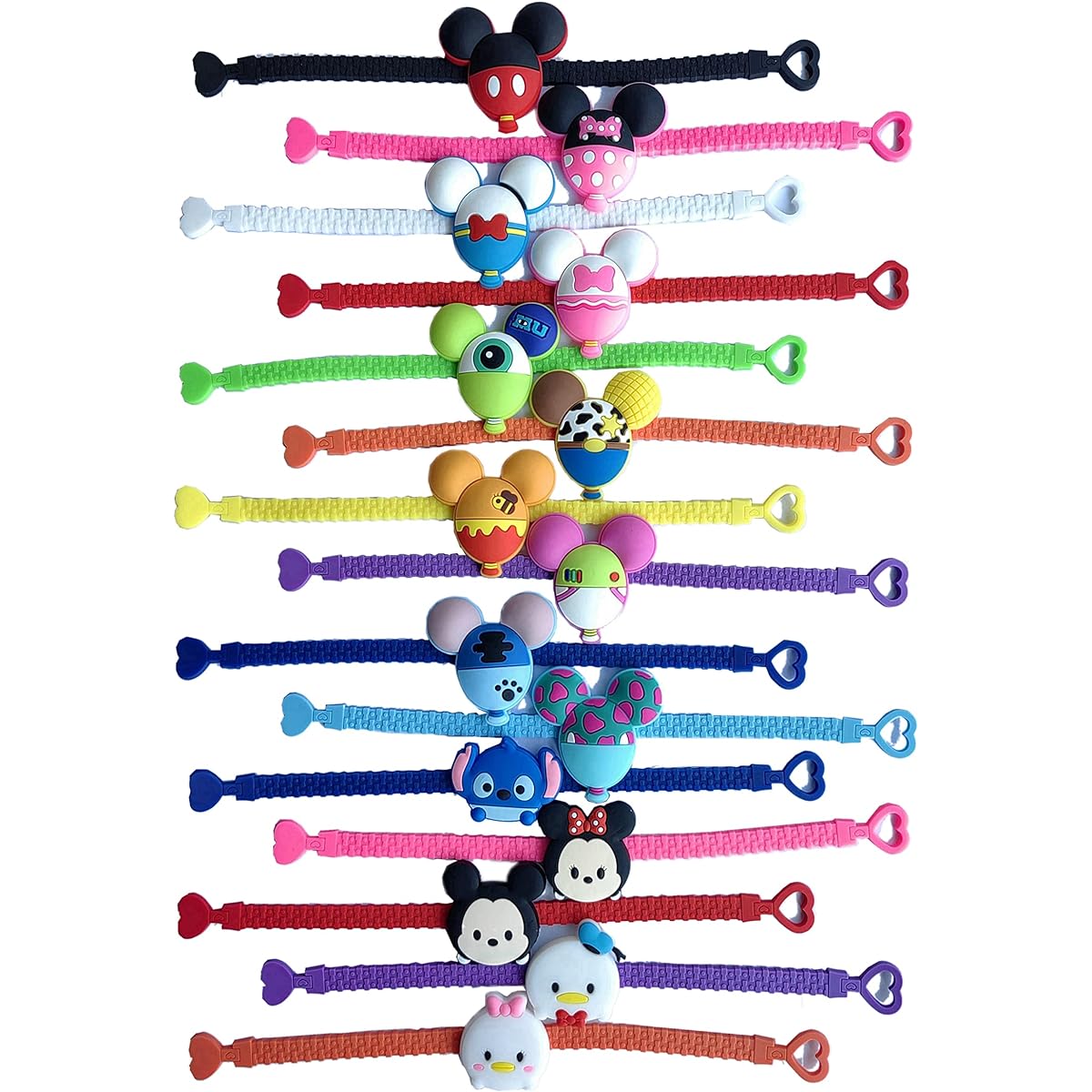 Mickey Mouse Rubber Bracelets Wristband Bracelets Birthday Party Supplies Giveaways Prizes 18cm Polyvinyl Chloride 15pcs, 18CM, Polyvinyl Chloride (PVC)