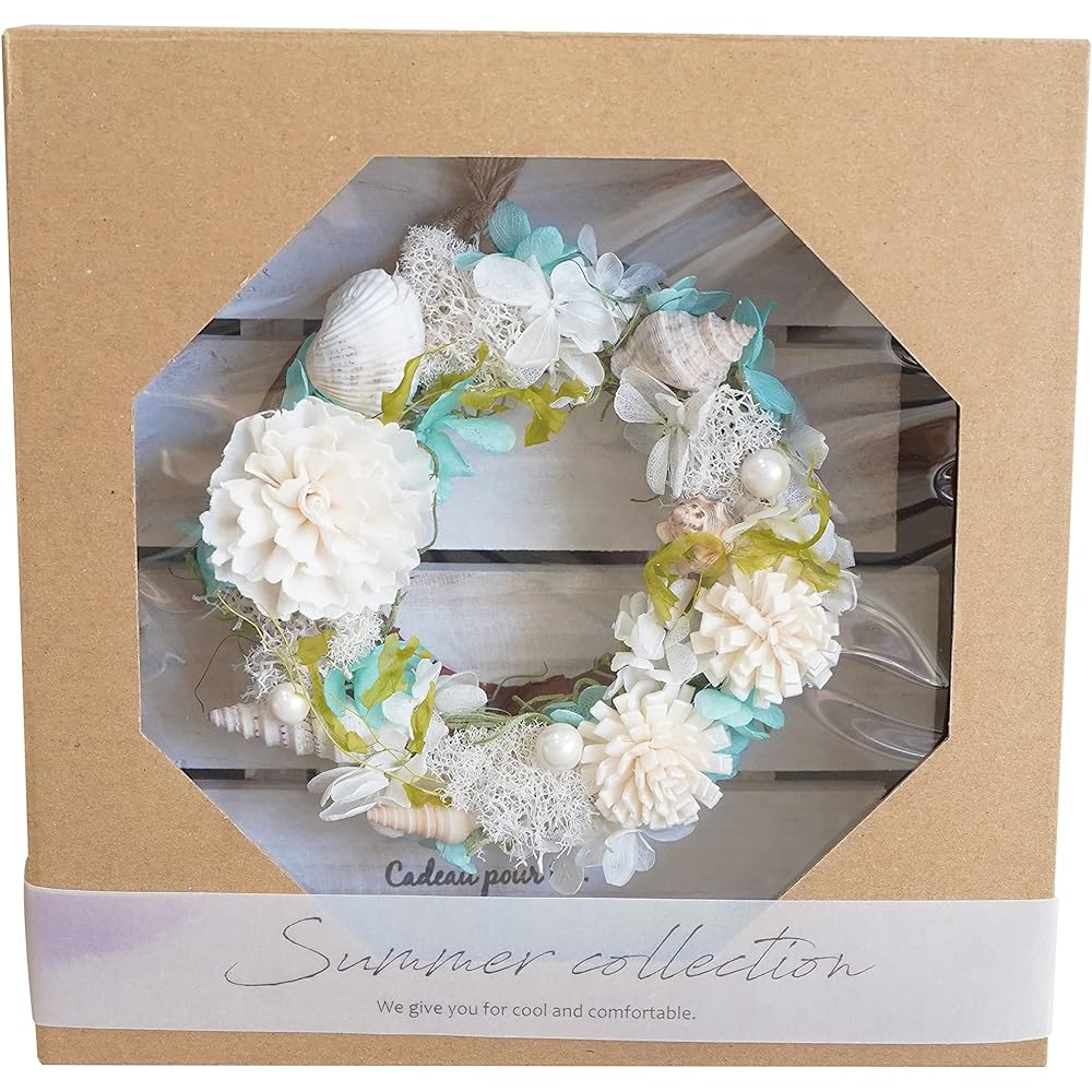 Paseo Shell Sola Wreath Stand Set White L KD-163L