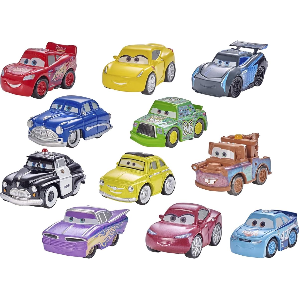 Set of 6: Disney Pixar Cars 3 Diecast Mini Racers Blind Bags.