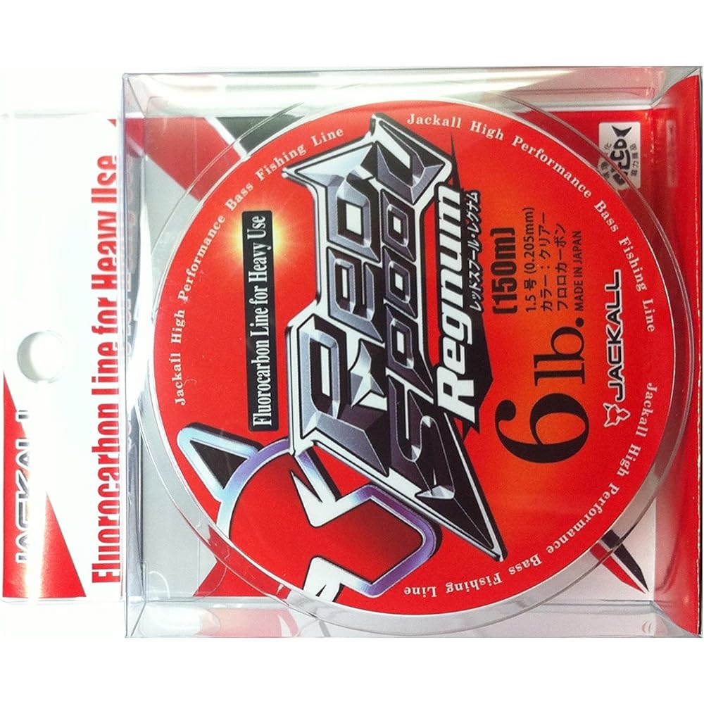 JACKALL Fluorocarbon Line Red Spool Regnum 150m