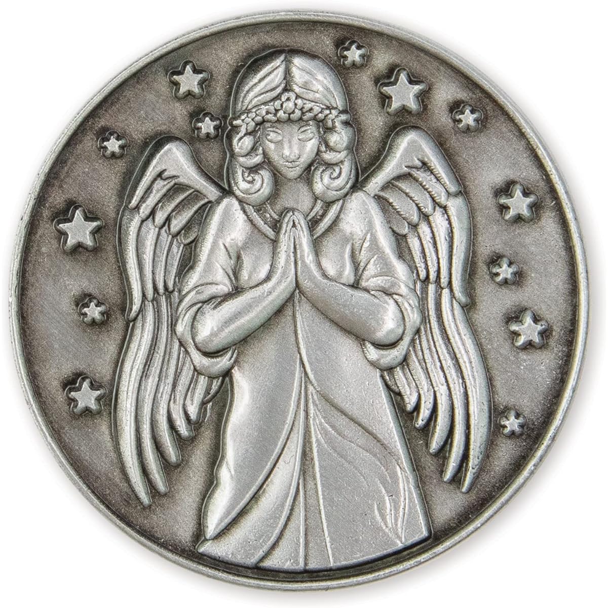 Guardian Angel Love Expression Coin, EDC Coin for Public Officials & Law Enforcement, Keepsake Pocket Prayer Token & Divine Protection Gratitude Gift for Men & Women