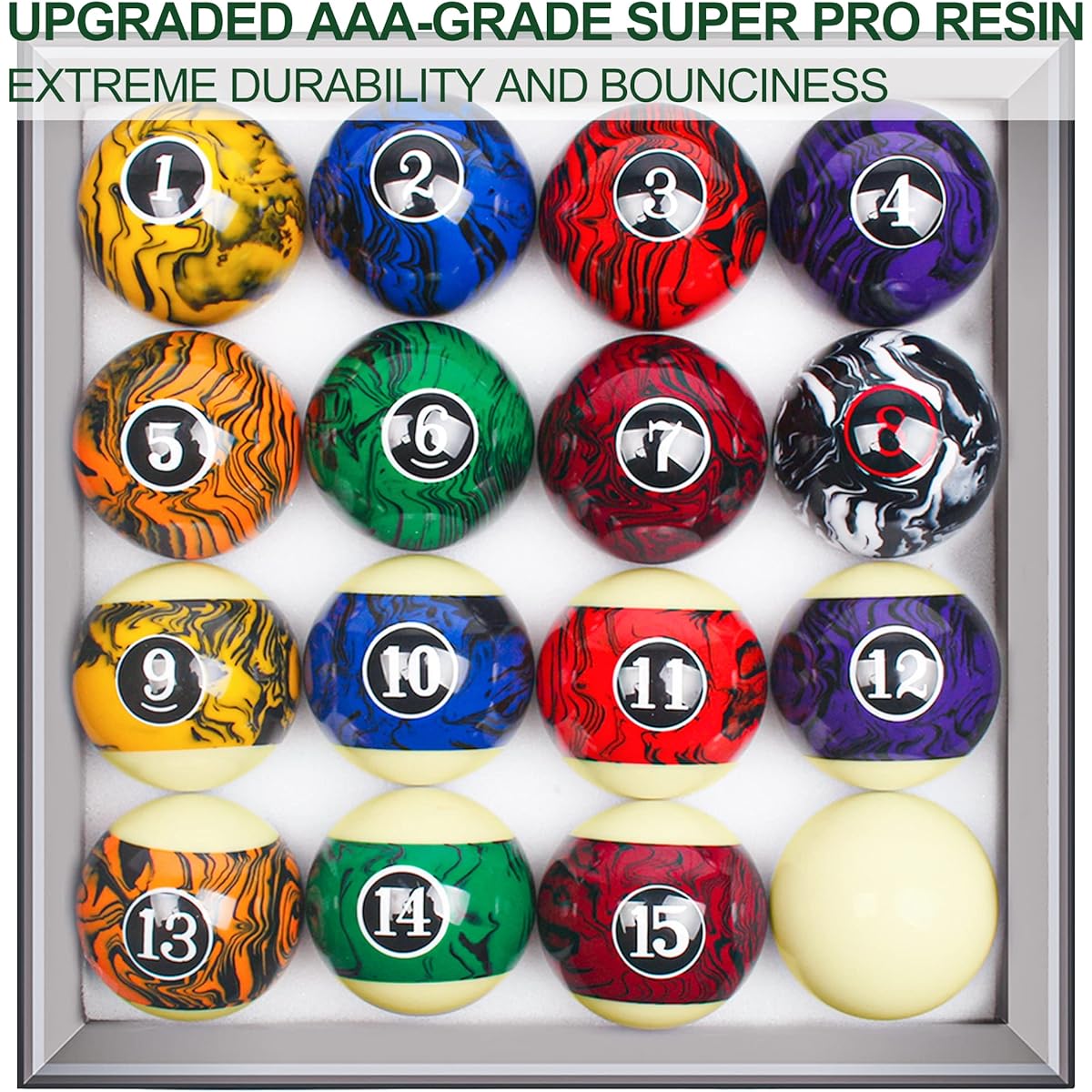 VSSAL Billiard Ball Set Complete 16 Balls