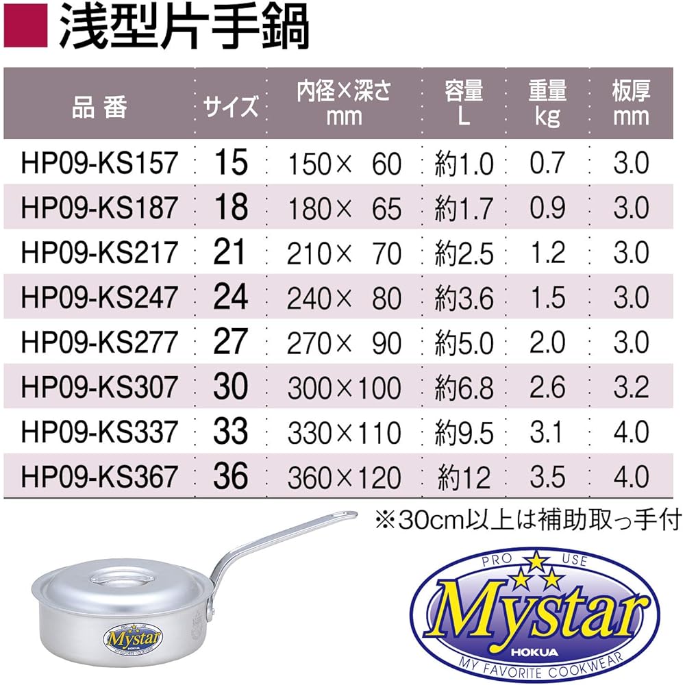 HOKUA Meister Aluminum One Hand Shallow Pot 36cm AKT6736