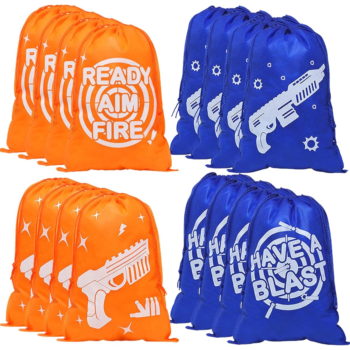 Dart War Party Supplies Bags Gun Party Treat Bags Drawstring Party Bags Favor Bags War Party Birthday Favors Gun Target Theme Birthday Party Supplies Decorations 16pcs