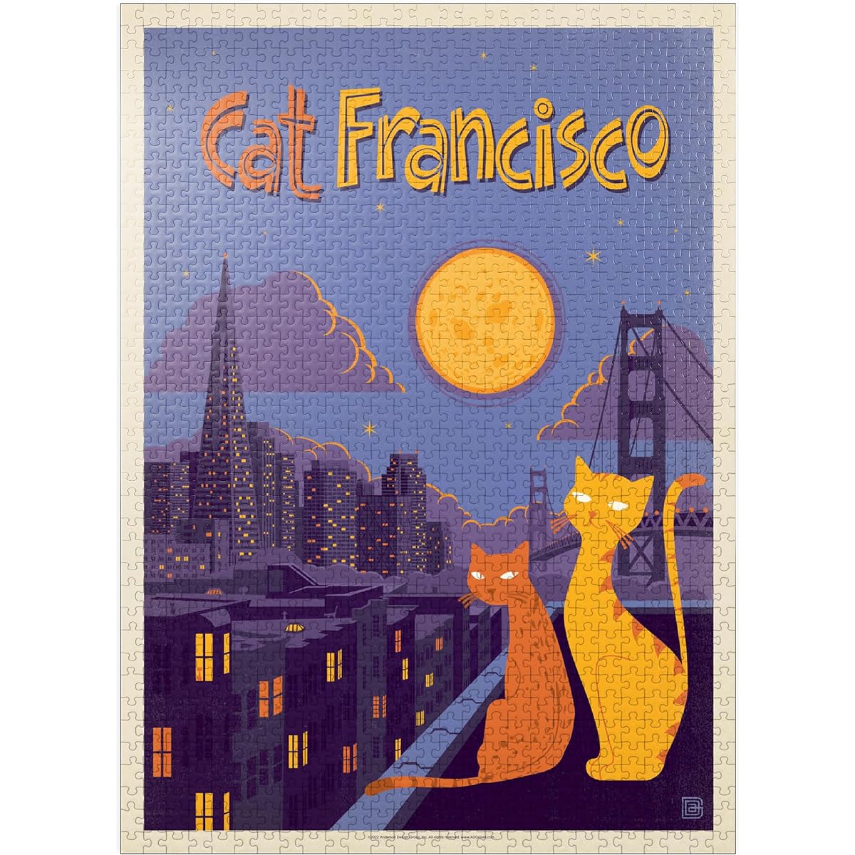 CatFrancisco Vintage Posters Vintage Posters Premium 1000 Piece Jigsaw Puzzle for Adults