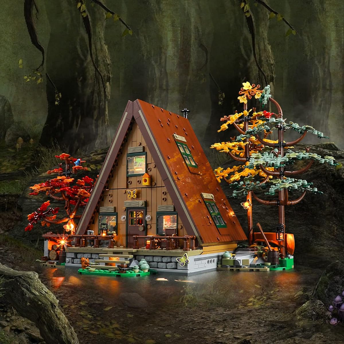 LIGHTAILING LED Lighting Kit for Lego- 21338 A-Frame Cabin Building Blocks Model - LED Light Set Compatible with Lego Model (Lego Model Not Included)
