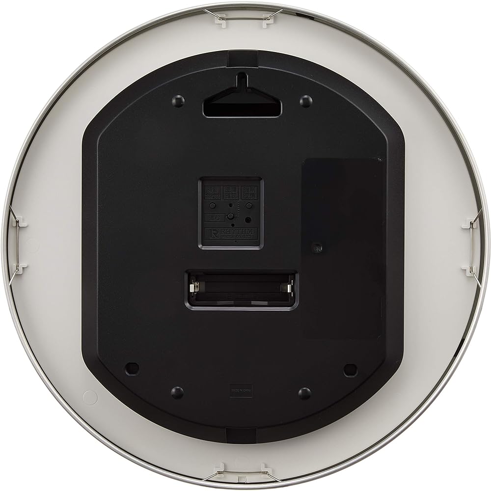 RHYTHM Wall Clock Radio Analog Fit Wave M508 Continuous Second Hand Office Model Easy to See Large Letters Silver RHYTHM 8MY508SR19