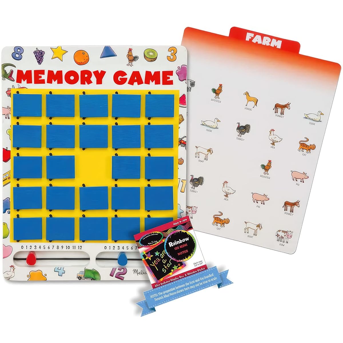 Melissa & Doug [20909] Travel Memory Game + Free Scratch Art Mini Pad Set