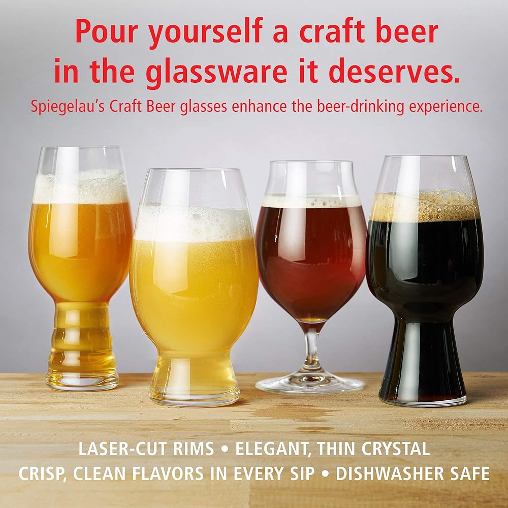Spiegelau Craft Beer Glass IPA India Pale Ale Beer Glass 540ml 4991382 4 pieces