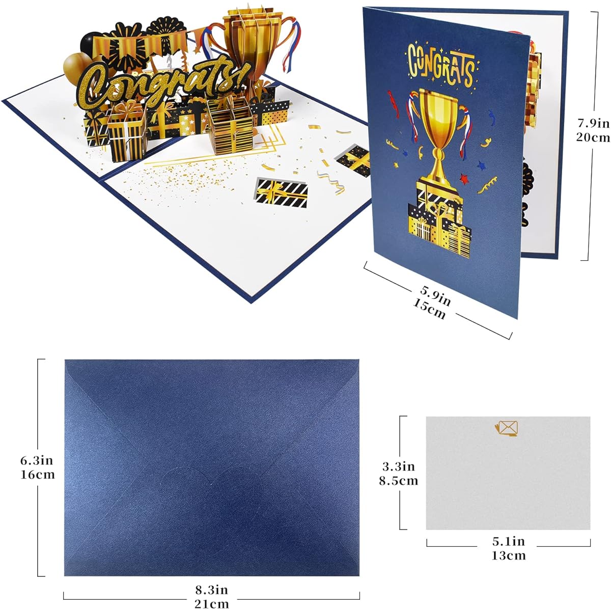 Magic Ants Pop Up Congratulations Cards 3D Congratulations Greeting Cards Promotion Celebration Pop Up Cards for Business High School College Graduation