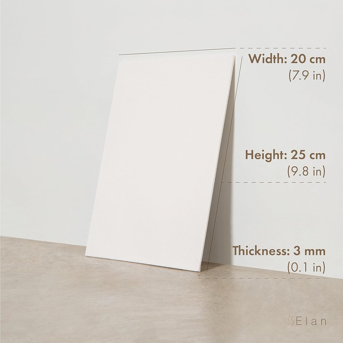 Elan 100% Cotton Canvas Boards 20x25 CM Set of 12, Perfect Canvas for Painting, Oil Painting Canvas, Can also be used as Art Board, Blank Canvas Panels [Various Sizes Available]