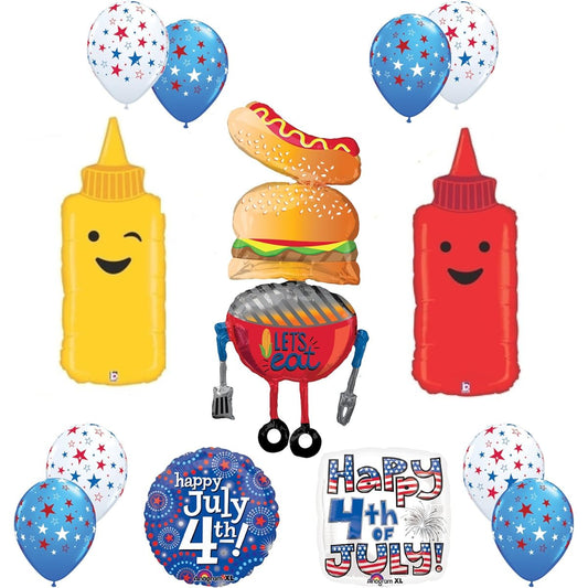 4th of July Patriotic BBQ Party Balloon Decorations