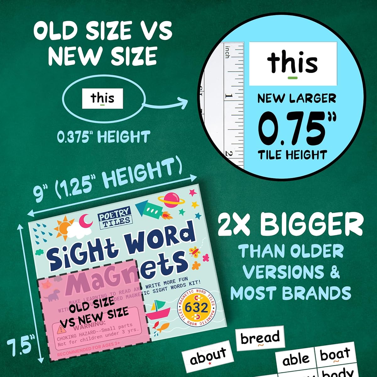 Sight Word Magnets - 632 Magnets 220 Dolce Sight Words Tons of Dolce Nouns Tons of Flies 500 - Tons of Magnet Words to Build Sentences and Improve Reading