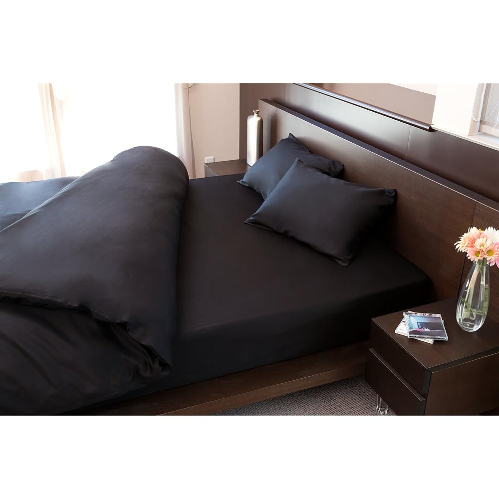 Home Soft Fitted Sheet P Black Double