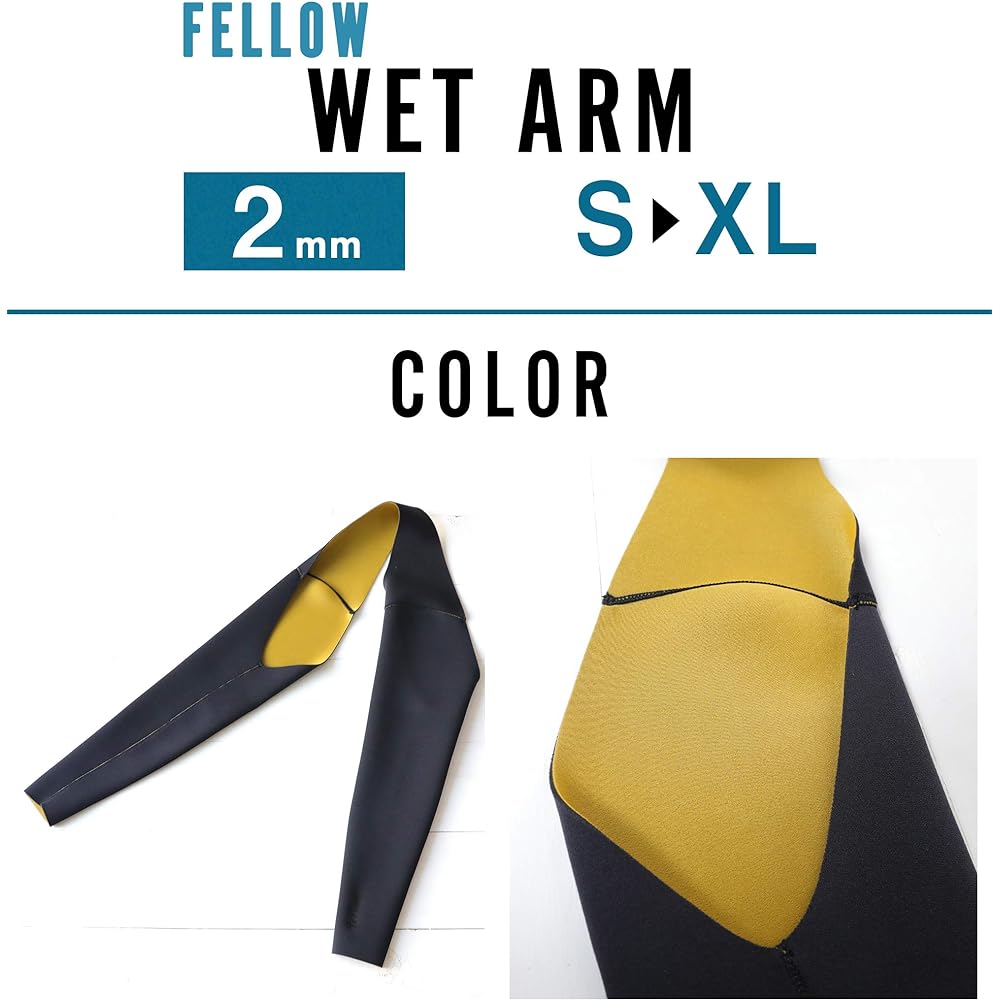 FELLOW Wet Arm 2mm Arm Warmer Surfing Thermal Japanese Standard S-XL Stretch Jersey Marine Sports Cold Protection Men's