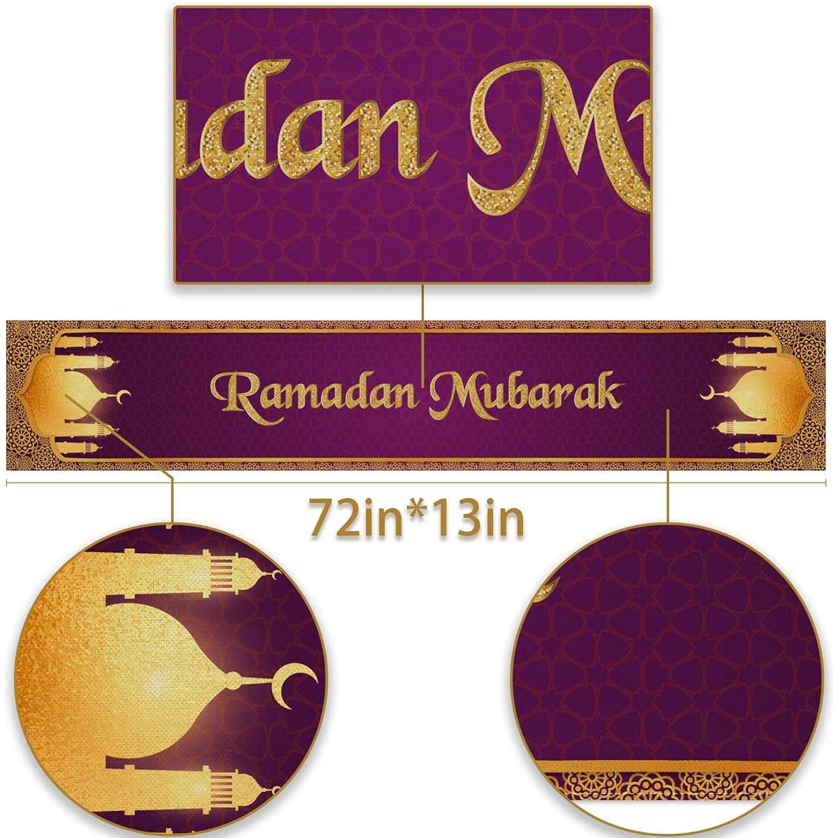 ramadan mubarak table runner iftar eid al fitr mosque islam islam religion holiday kitchen dining room home decoration