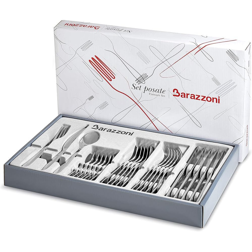 Barazzoni Cutlery Set Stainless Steel 44.5X28XH5 Set of 24 Cutlery LAPISLAZZULI 725900024 24 Pieces