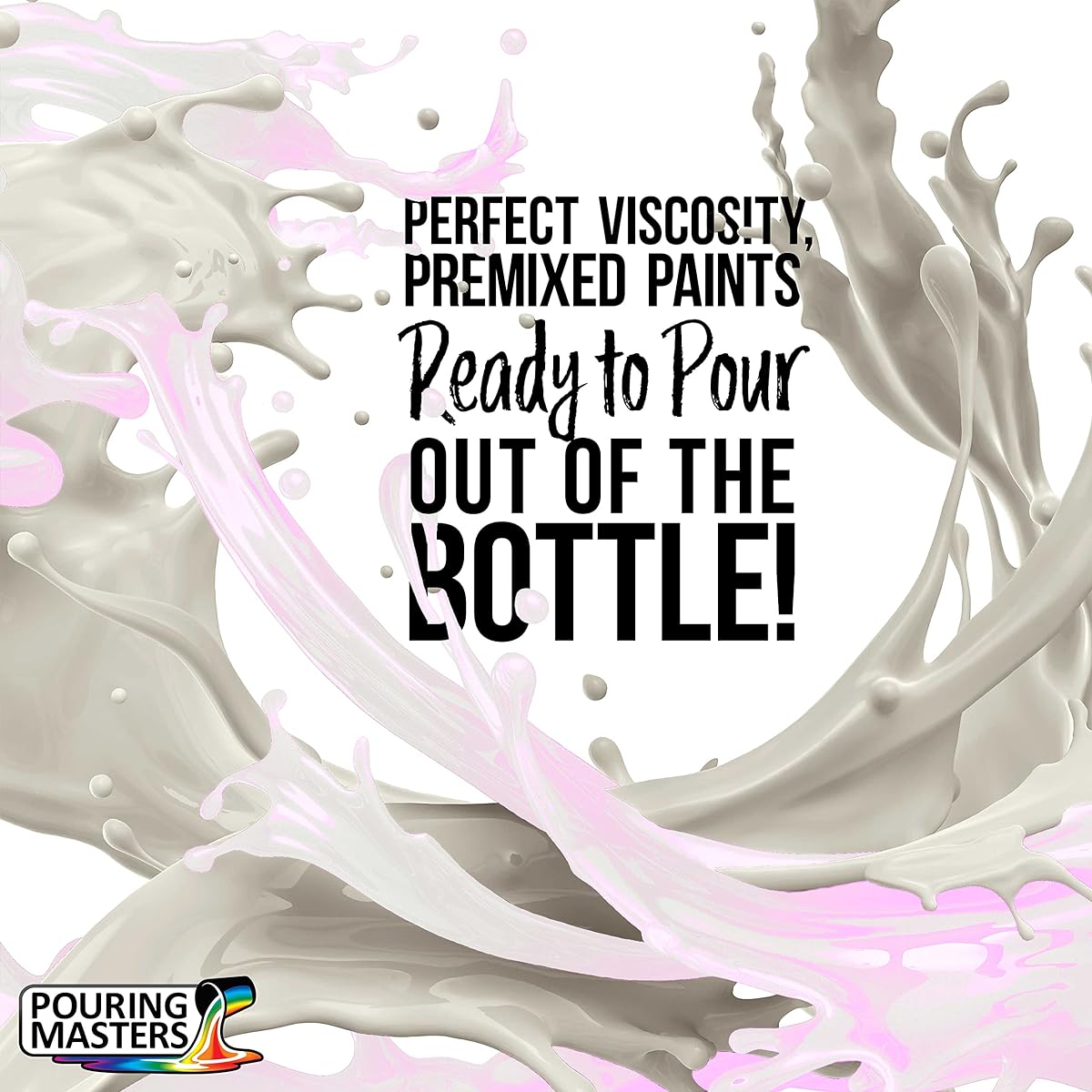 Pouring Masters Violet Interference Pearl Special Effects Pouring Paint - Half Gallon Bottle - Acrylic, Ready to Pour, Mix and Water-Based for Canvas, Wood, Paper, Crafts, Tile, Rocks and More