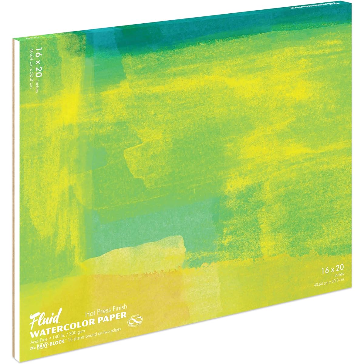 Fluid Watercolor Hot Press Block 16X20 by Global Art