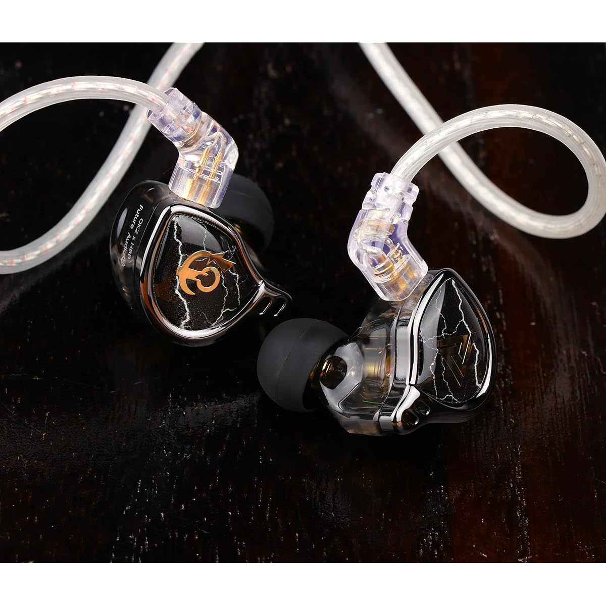 0 Q HBB 10 Titniu-oted Diphg HiFi in-E onito with ei-Open v, Dethble 2Pin ilve-Plted ble, Noie neng fo udiophile (Bl, Without i)