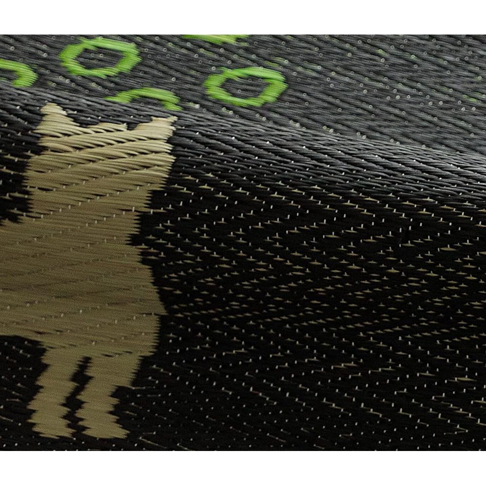 Ikehiko Rush Rug Carpet Rectangle NS Hananeko Black Approx. 180 x 240 cm Humidity regulating effect Antibacterial and deodorizing effect Cushioning properties Natural material Easy to clean #1060920034104