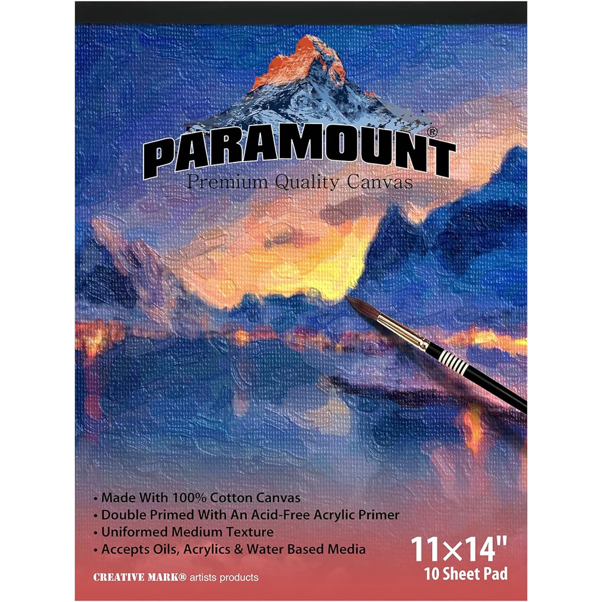 Paramount Artist Double Prime 100% Cotton Canvas Pad Single Pad and Bundle 11" x 14" E5305-1114