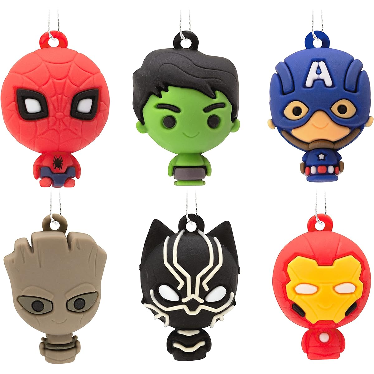 Hallmark Marvel Superheroes Miniature Christmas Ornaments, Set of 6