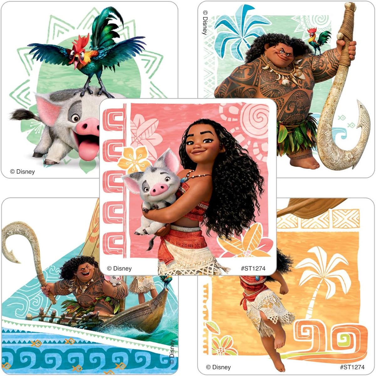 Moana Stickers - Prizes and Giveaways - 100 Per Pack