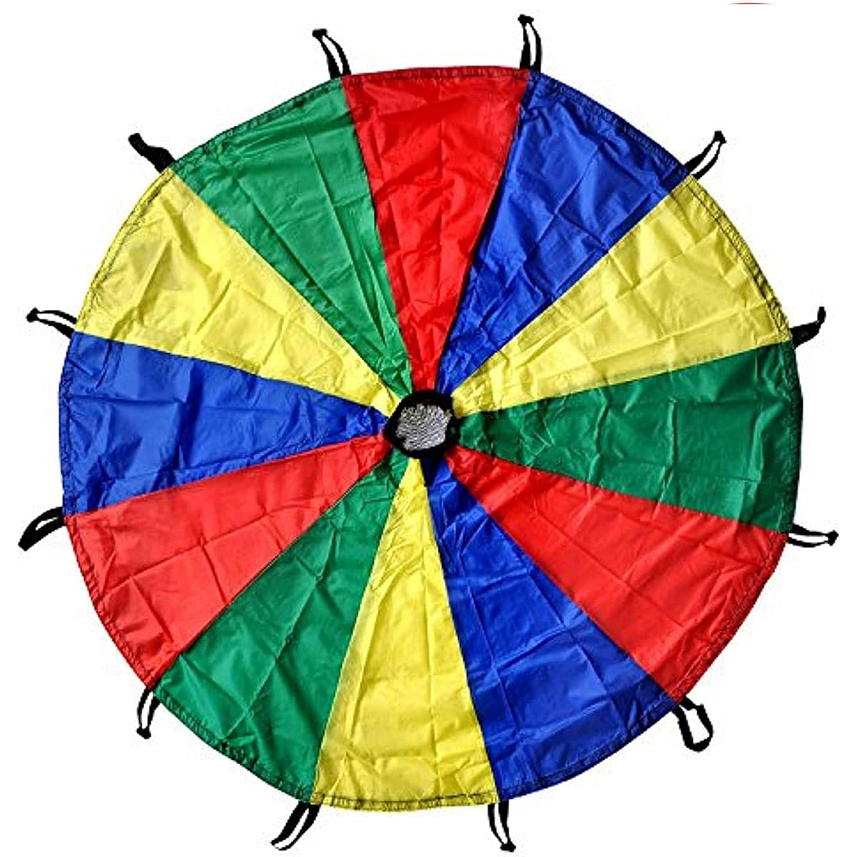 GSI Kids Play Parachute Toy 24ft with Handle and Carry Bag for Cooperative Play and Upper Body Strength, Multicolor