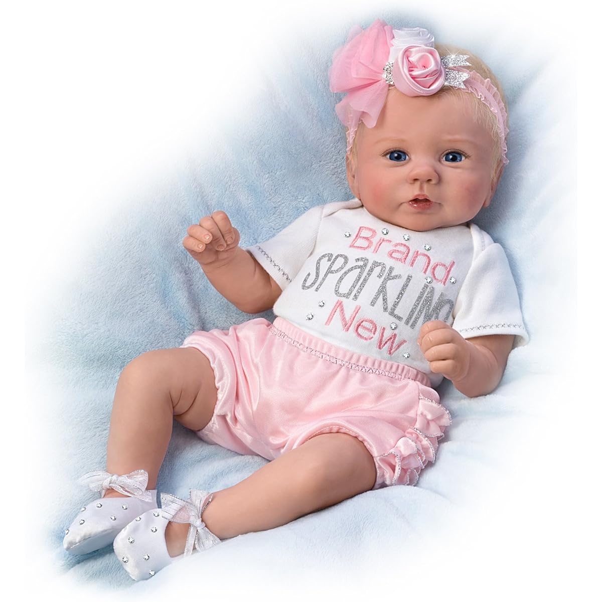 Lifelike Baby Doll by Violet Parker: Poseable and Weighted with Hand-Rooted Hair by The Ashton-Drake Gallery
