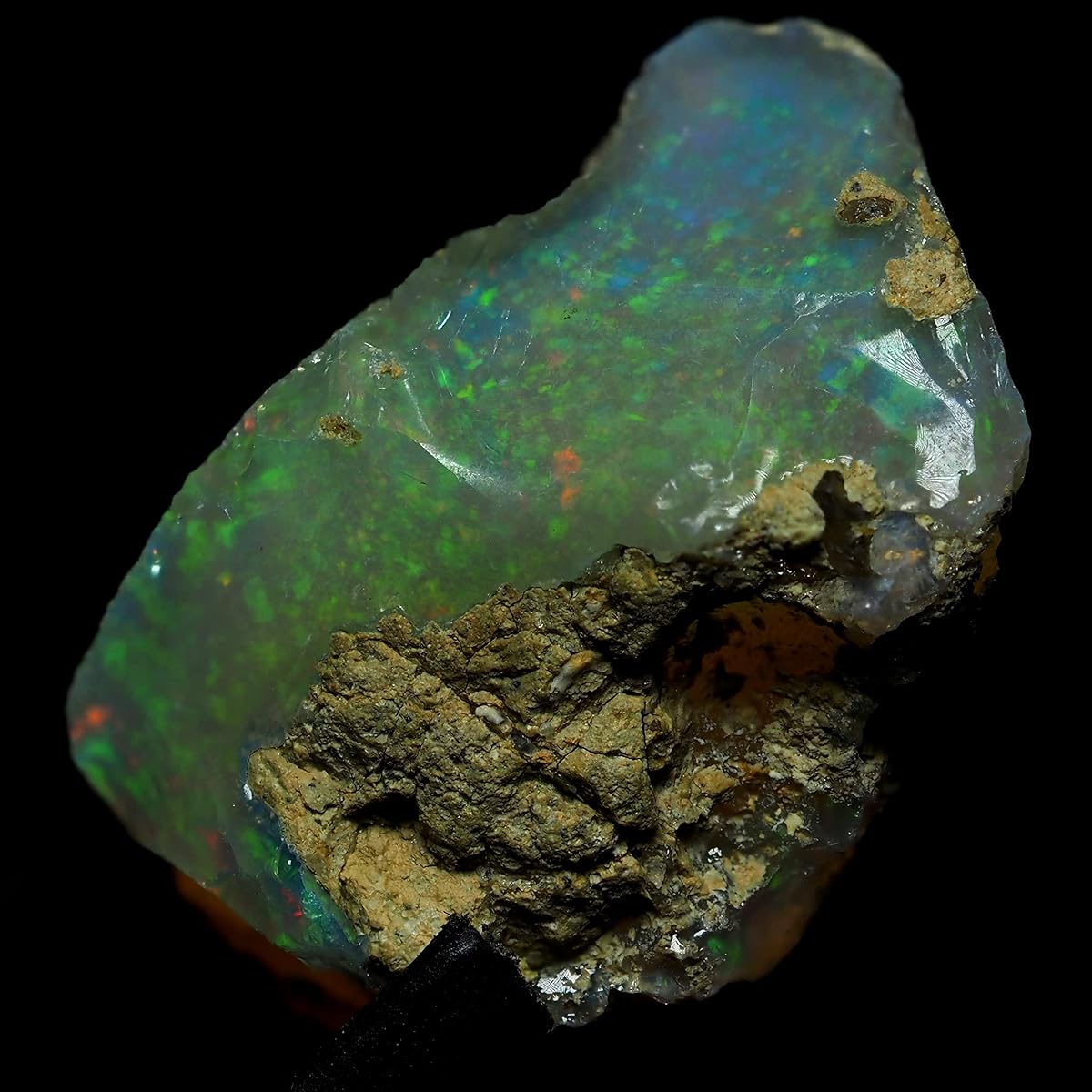 [N2 stone Natural] Natural mineral precious opal (opal stone/precious opal) / gemstone rough | (1034 | "One of a kind" approx. 9ct [long side 18mm] | Origin: Welo, Ethiopia)