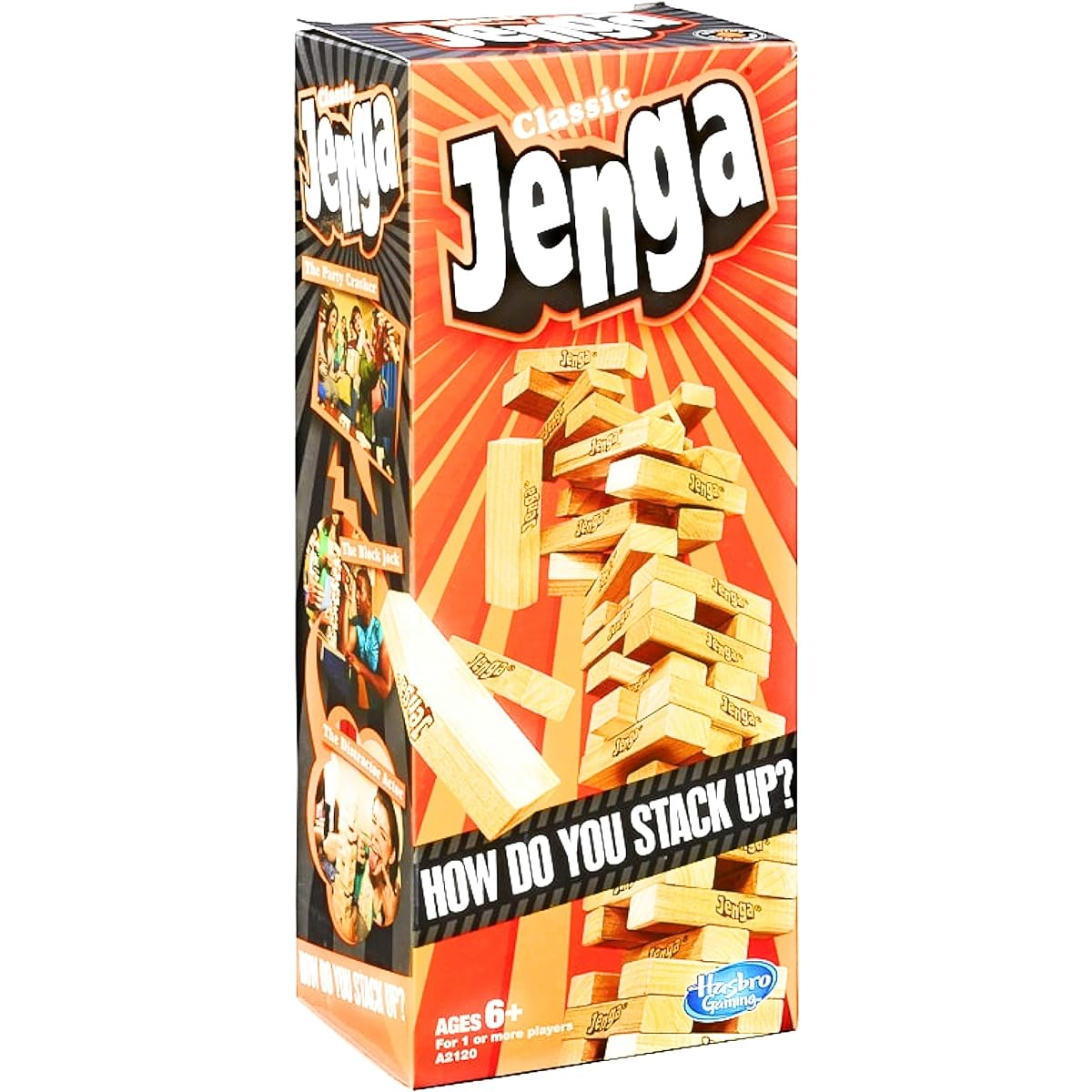 Hasbro Jenga Classic | Block Stacking Game for 1 or More Players