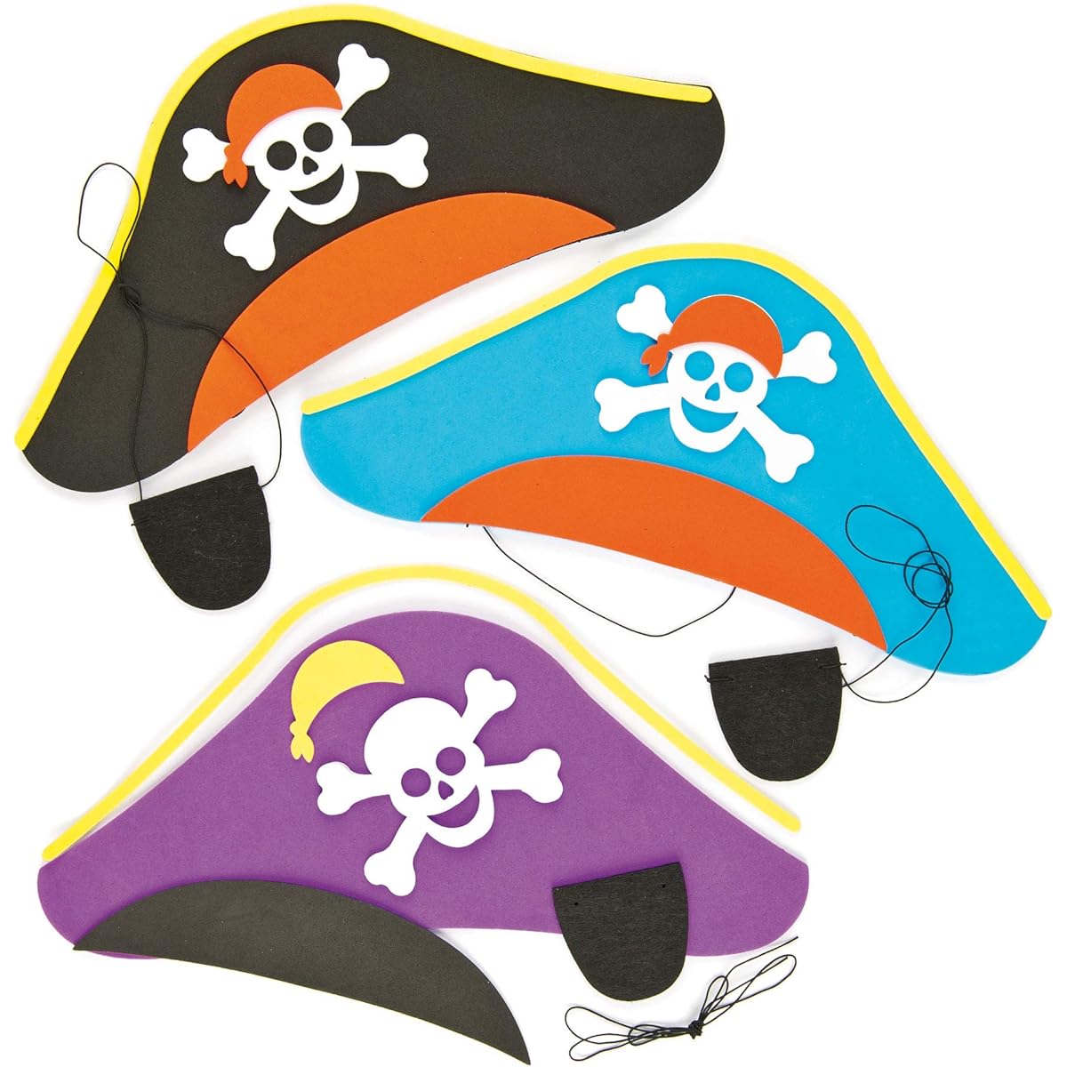 Pirate Hat and Eyepatch Kit (3 Pack)
