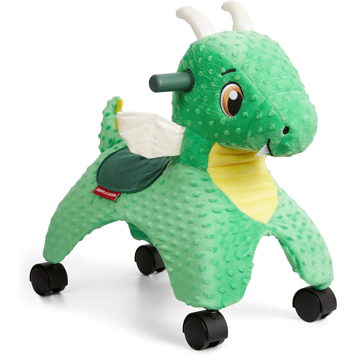 Radio Flyer Jade The Magical Dragon with Interactive Lights and Sounds Ride-on Toy for Toddlers Ages 1-3 Green Dragon for Kids