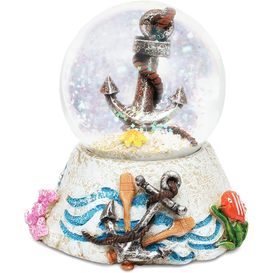 Stone Snow Globe - Anchor