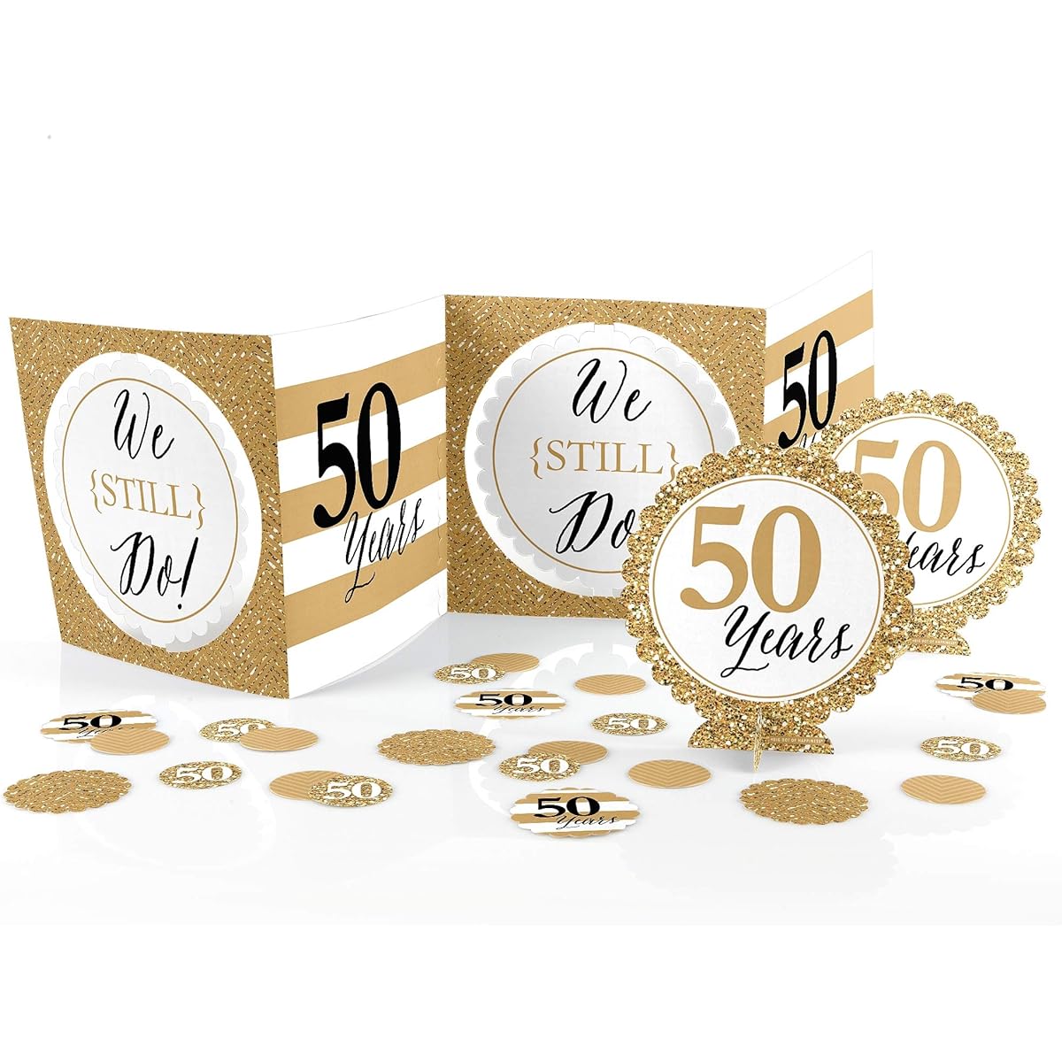 We Still Do - 50th Wedding Anniversary - Party Centrepiece & Table Decoration Kit