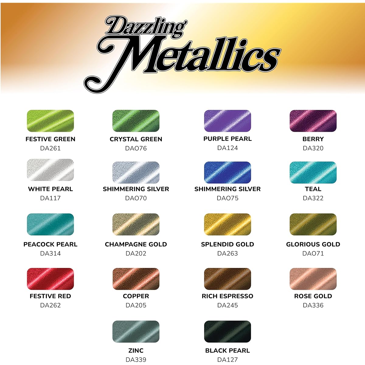 American Dazzling Metallics Fan Favorites Sampler Set