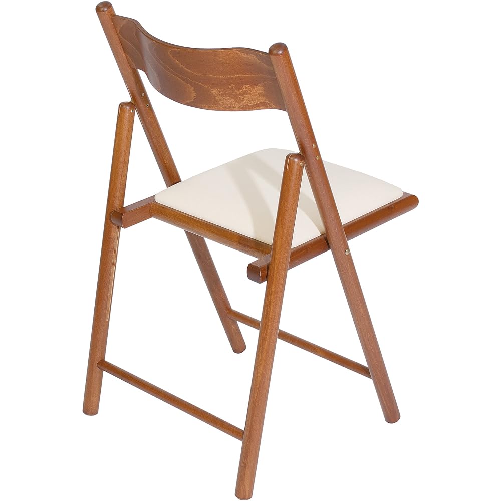 Elements Chair Cotton Made in Italy Wooden Foldable Walnut
