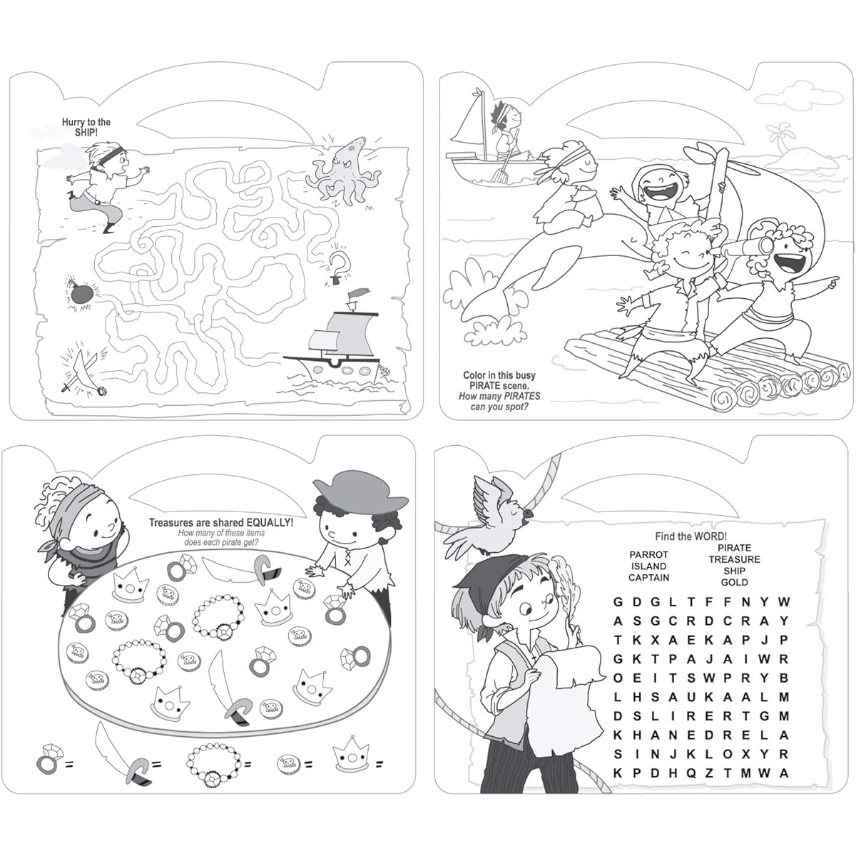 The Piggy Story 'Pirates Ahoy!' Carry Me! Spiral Bound Activity Tote for Kids