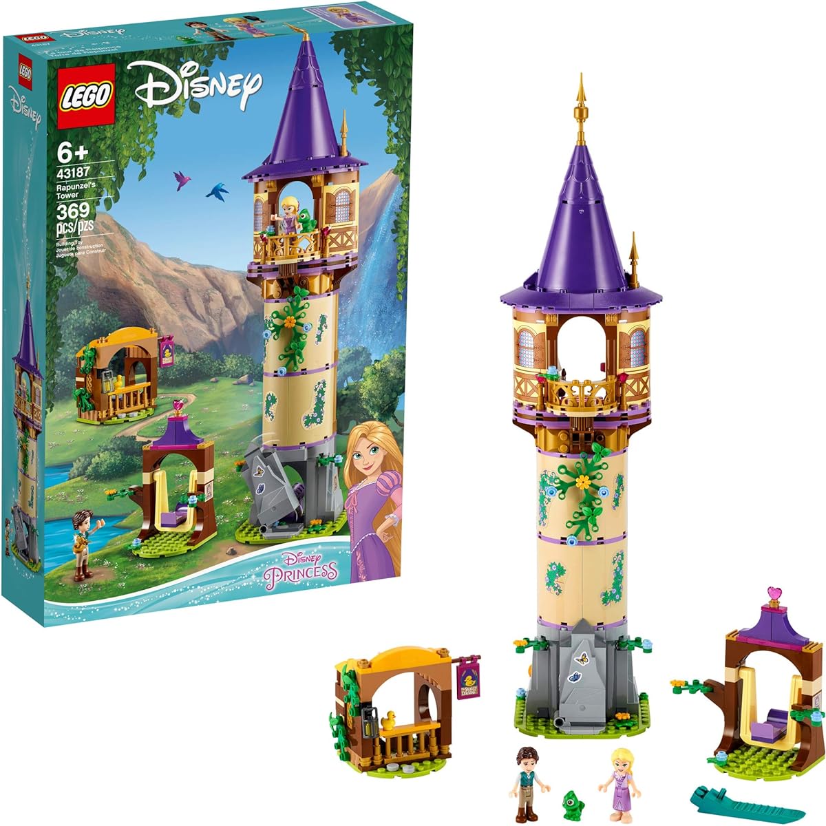 LEGO Disney Rapunzel’s Tower 43187 Building Kit for Kids; A Great Birthday for Disney Princess Fans; Ideal for Kids who Like Rapunzel, Flynn Rider and Pascal, New 2020 (369 Pieces)