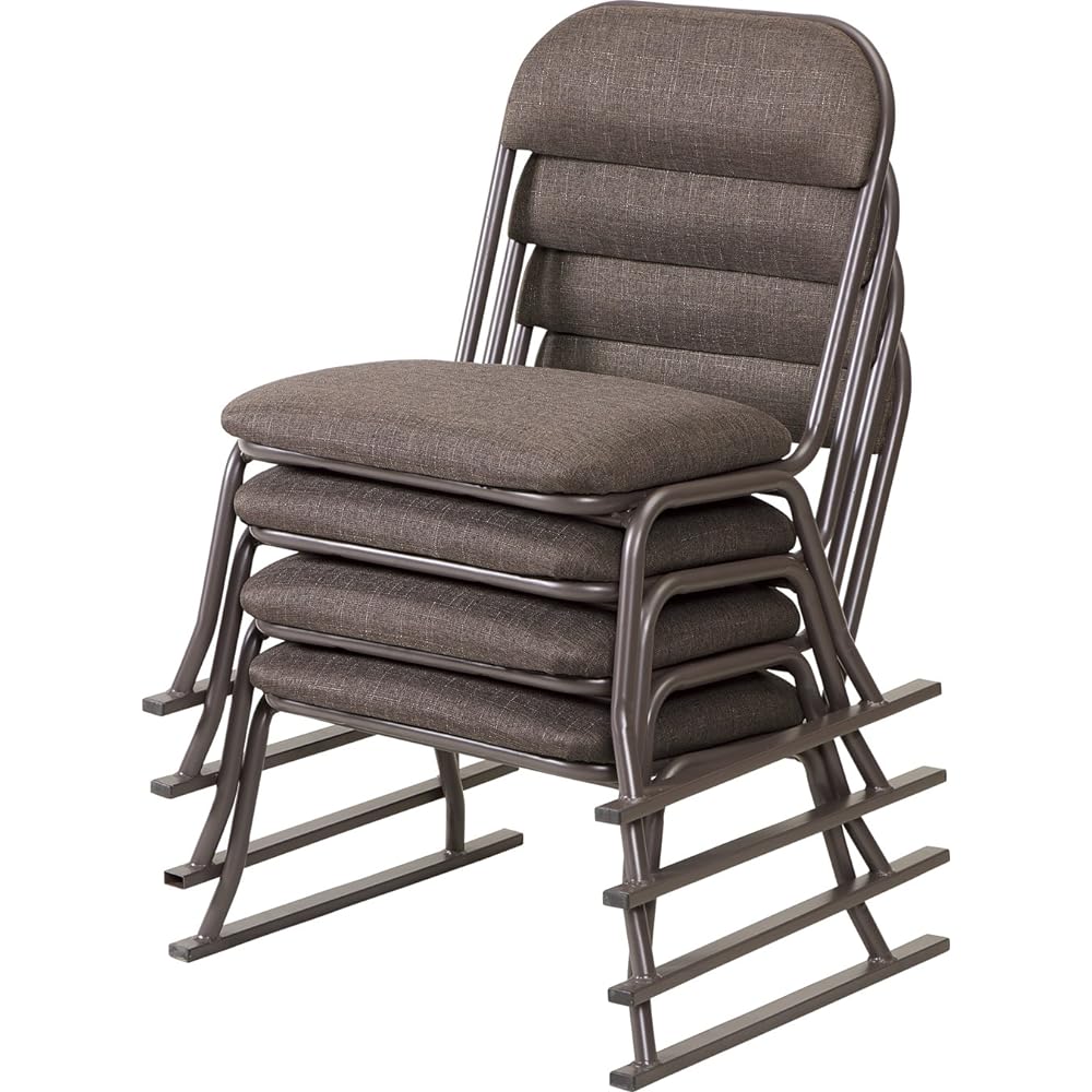 PEARL METAL Dining Chair Brown (Approx.) Body: Width 52.5 x Depth 52 x Height 60cm, Seat Height: 31cm