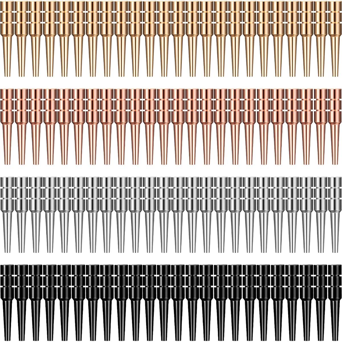 96 Pieces Metal Cribbage Pegs Cribbage Board Pegs for 1/8 Hole Cribbage Pins Tapered Design for Family and Friends Traditional Board Game of Cribbage 4 Colors