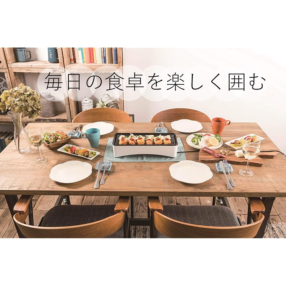 [Yamazen] Hot Plate 2WAY Slim with Takoyaki Plate YOF-W120(W)